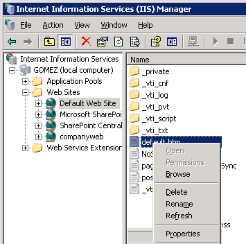 IIS manager to set cache control