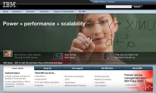 ibm.com home page