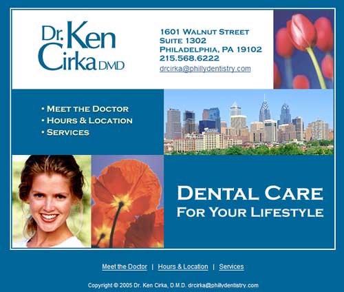 phillydentistry.com home page june 2004