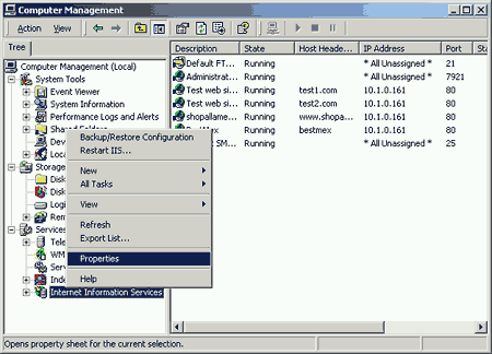 Setting up compression for IIS