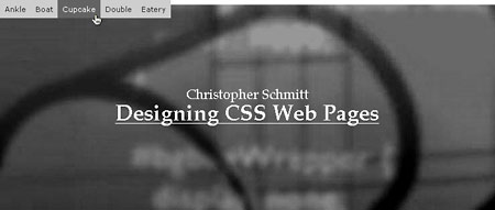 Christopher Schmitt's CSSBook.com inline list menus