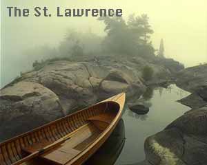 st lawrence skiff on island in fog