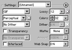 save for web gif dialog in photoshop