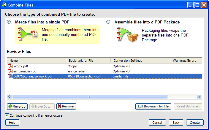 merging files in acrobat 8 pro