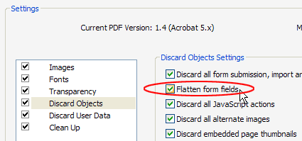 flatten form fields in acrobat 8